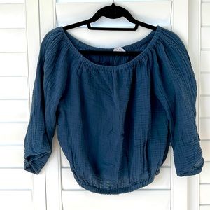 Michael Stars Crop Peasant top